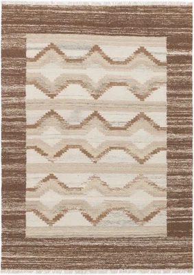 Traditional Vintage Hand Woven Oriental Carpet 5'5" x 7'7" Wool Kilim Area Rug - Image 1 of 2