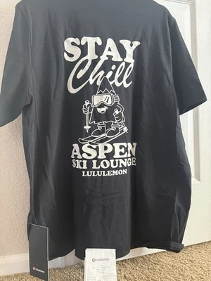 Lululemon Aspen Ski Lounge “Stay Chill” Graphic T-Shirt (Exclusive Print) Large - Image 1 of 4