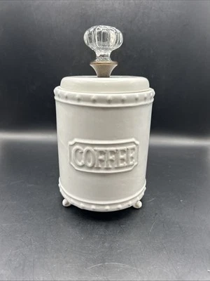 Manija de perilla de puerta de bote de café de cerámica Mud Pie, blanco BB7 Foto 1 de 4