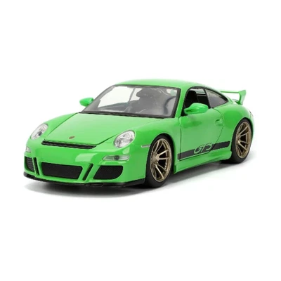 PORSCHE 2007 FAST & FURIOUS GREEN 1:24 Jada Toys Movie Modellino Nuovo - Immagine 1 di 4