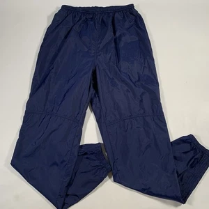VTG 80s Nike Windbreaker Ankle Zip Unlined Track Pants Mens XL X-Large Navy - Picture 1 of 13