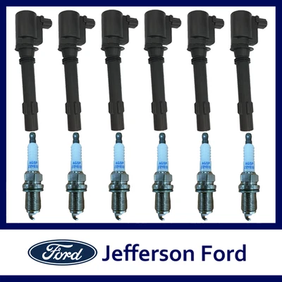 Genuine Ford Falcon BF & Territory Spark Plug & Ignition Coils Kit (Set of 6) - image 1 of 4