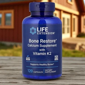 Bone Resore Calcium Diet Supplement With Vitamin K2 Life Extension 120 Capsules - Picture 1 of 5