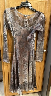 Stunning Komarov  Golden Taupe Ombré Keyhole Lace Dress Size   Small-never Worn - Image 1 of 4