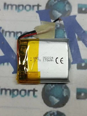 Batterie ricaricabili ai polimery di litio 170mha 3.7 v arduino cuffie 352224 - Immagine 1 di 3