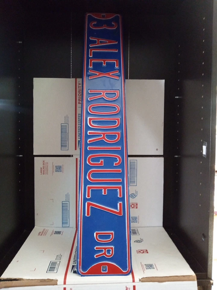 #3 Alex Rodriguez Texas Rangers Embossed Metal Street Sign 36" X 6" ~ #trl4 - Image 1 of 4