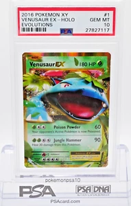 PSA 10 VENUSAUR EX #1 POKEMON 2016 XY EVOLUTIONS GEM MINT - Picture 1 of 2