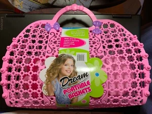 13-PIECE PINK PURSE PLAY SET NWT DREAM PORTABLE PICNIC BASKETS GIRLS DISH TOYS - Picture 1 of 4