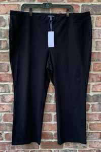 NWT Eileen Fisher Plus Black Stretch Crepe Flare Ankle Pants $168 2X - Picture 1 of 3