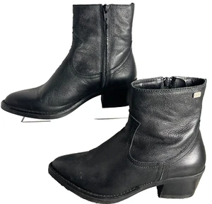 Musse & Cloud Brisa Black Zip Ankle Boots EUR 37 Women's 6 to 6.5 shoe - Picture 1 of 5