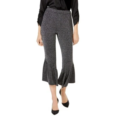 INC 全新女式常规中腰金属拉踝喇叭裤 TEDO — 第 1/2 张图片