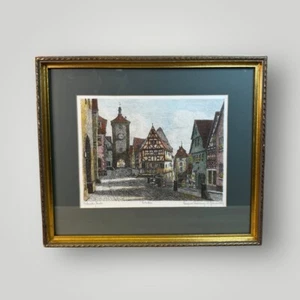 Ernst Geissendorfer 1908-1993 Original Colored Etching "Plonlein" Signed - Picture 1 of 20