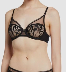 Maison Lejaby Women's Black Sin Underwire Bra Size 36C - Picture 1 of 4