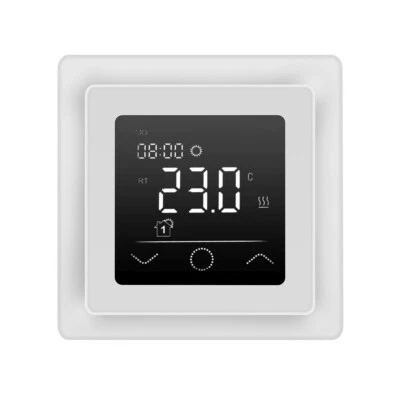 Fußbodenheizung Thermostat Digital Unterputz Temperaturregler weiß Touchscreen - Bild 1 von 4