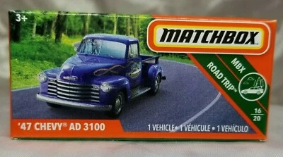 2019 Matchbox Blue '47 Chevy AD 3100  16/20 MBX Road Trip New in Box - Image 1 of 2