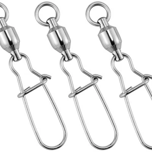 20/40/100Pcs Fishing Snap Swivels Ball Bearing Duo Lock Snap 26~220LB Saltwater - Picture 1 of 16