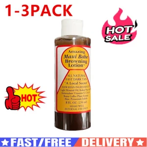 1-3PACK AMAZING Maui Babe Browning Lotion - All Natural Fast Dark Tan 236 ml. - Imagen 1 de 16