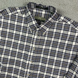 Mocasines Reed & James Manga Larga Abotonada Algodón Camisa A Cuadros Para Hombre Grande Nueva - Imagen 1 de 7