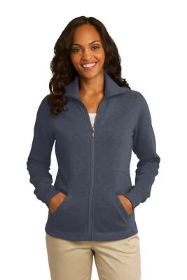 Port Authority Womens Slub Fleece Full-Zip Jacket L293 - Image 1 of 3