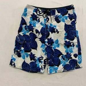 O'Neill Boardshorts Herren Gr. 30 weiß blau Blumenmuster Polyester Schwimmen - Bild 1 von 3