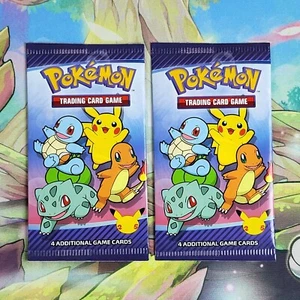 2X McDonalds Pokémon 25 Aniversario Promoción Booster Packs 2021 TOTALMENTE NUEVO SELLADO - Imagen 1 de 3