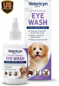 plus Dog and Cat Eye Wash | Eye Drops for Dogs and Cats to Flush and Soothe E... - Picture 1 of 1