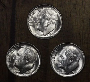¡Dimes P D S Roosevelt 1946 CH BU ¡lustre! 90 % plata EE. UU. - Imagen 1 de 2