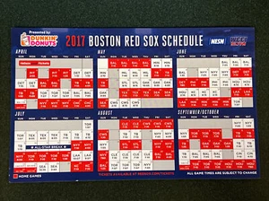 2017 Boston Red Sox SGA Schedule Magnet - Picture 1 of 1
