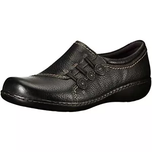 Clarks Ashland Effie Womens Black Leather 8 W - Imagen 1 de 7