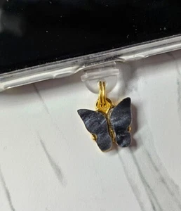 android dust plug butterfly charm light black - Zdjęcie 1 z 2