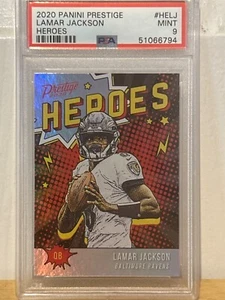 2020 Panini Prestige Lamar Jackson Heroes Card Mint 9 - Picture 1 of 2