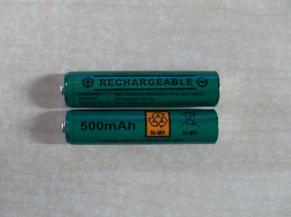 2 x AAA  Rechargeable batteries 500 mAh for BT Everyday Cordless Telephones - Image 1 of 1
