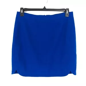 J. Minifalda Crew Mezcla Lana Para Mujer Talla 8 Alta Azul Forrada Cremallera Carrera Fiesta - Imagen 1 de 9