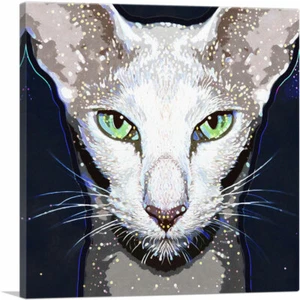 ARTCANVAS Oriental Shorthair Cat Breed Dark Canvas Art Print - Picture 1 of 11