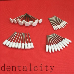Best 40PCS Dental Gravel Ceramic Polishing Stone FG Bur Polisher White 2.35mm - Picture 1 of 4