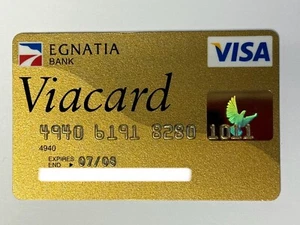 Egnatia Bank Credit Card▪️Greece▪️2008 Exp▪️Unsigned▪️Collectible Only▪️ Viacard - Picture 1 of 2