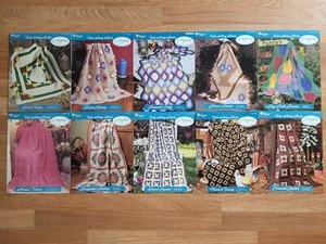Lot 11+ Needlecraft Shop Afghan Patterns Collectors Series Take-Along Blocks - Picture 1 of 11