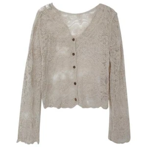 Sommer Schal Spitze Cardigan lässig Cover Up dünn Sonnenschutz Shirt Tops Damen - Bild 1 von 8