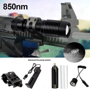 Infrarot LED Taschenlampe Zoom IR 850nm/940nm Jagd Licht Nachtsicht Wasserfest - Bild 1 von 16