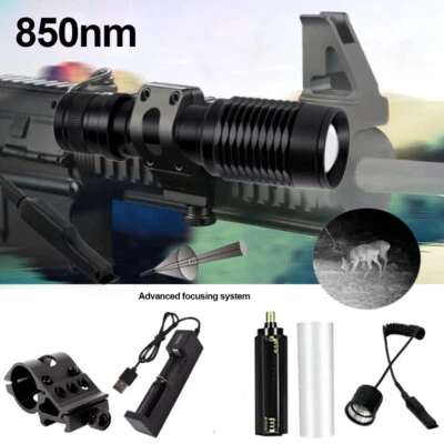 Infrarot . Taschenlampe Zoom IR 850nm/940nm Jagd Licht Nachtsicht Wasserfest - Bild 1 von 4