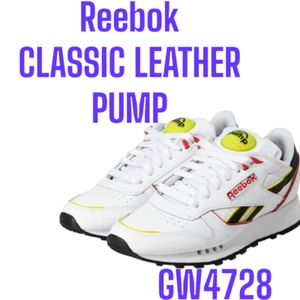 Reebok CLÁSICO CUERO BOMBA GW4728 Calzado Blanco Suela Media Diseño Años 90 NUEVO F/J JP - Imagen 1 de 13