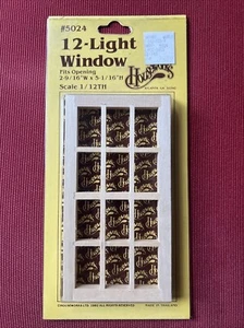 Casa de muñecas Houseworks miniatura tradicional ventana de 12 luces #5024 escala 1:12 nueva - Imagen 1 de 2