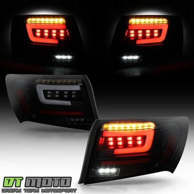 Para 2008-2011 Subaru Impreza/WRX Sedan preto fumaça LED tubo lanternas traseiras - Imagem 1 de 4