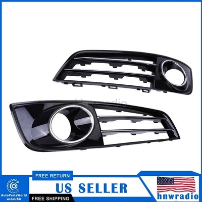 Left+Right Front Bumper Fog Light Grille Cover For Audi A8 D4 2011 2012 20213 14 Foto 1 de 4