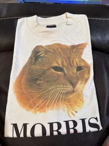 Morris cat vintage 70s / 80s single stitch tan tshirt Anvil sz. L ORIGINAL NEW - Picture 1 of 2
