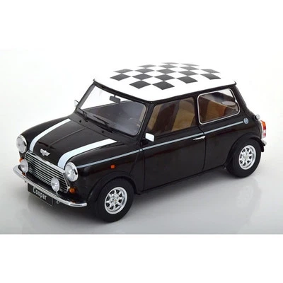 Kkdc120055L 1/12 Mini Cooper Checkered Flag Black/White Left Handle Diecast Mini - Image 1 of 4
