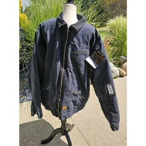 Carhartt Black Sherpa Lined Jacket Men’s Size 3XL Duck Sandstone RN# 14806 NWT - Picture 1 of 22