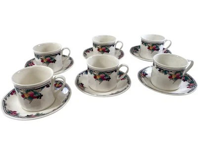 Juego de tazas y platillos de té Royal Doulton Autumn’s Glory diseño floral Foto 1 de 4