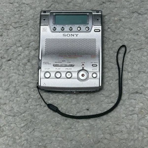Sony Minidisc Portatile Stereo Business Recorder MZ-B100 Argento-Solo Alimentazione Testato - Foto 1 di 13