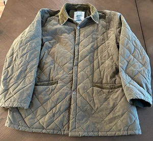 Vintage Beretta Olive Green Quilted Hunting Country Jacket USA Men's 44 - Picture 1 of 9